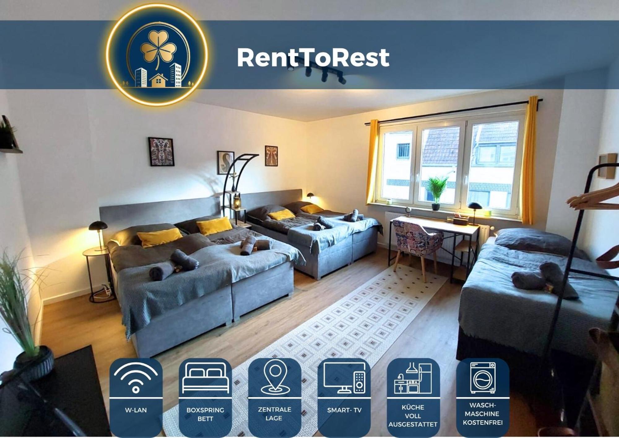 Apartament Rtr Essen - Fuer Bis Zu 8 Personen - Voll Ausgestattet - Zentral Limbecker Platz - Messe - Uniklinikum - Smart Tv - Modern Zewnętrze zdjęcie